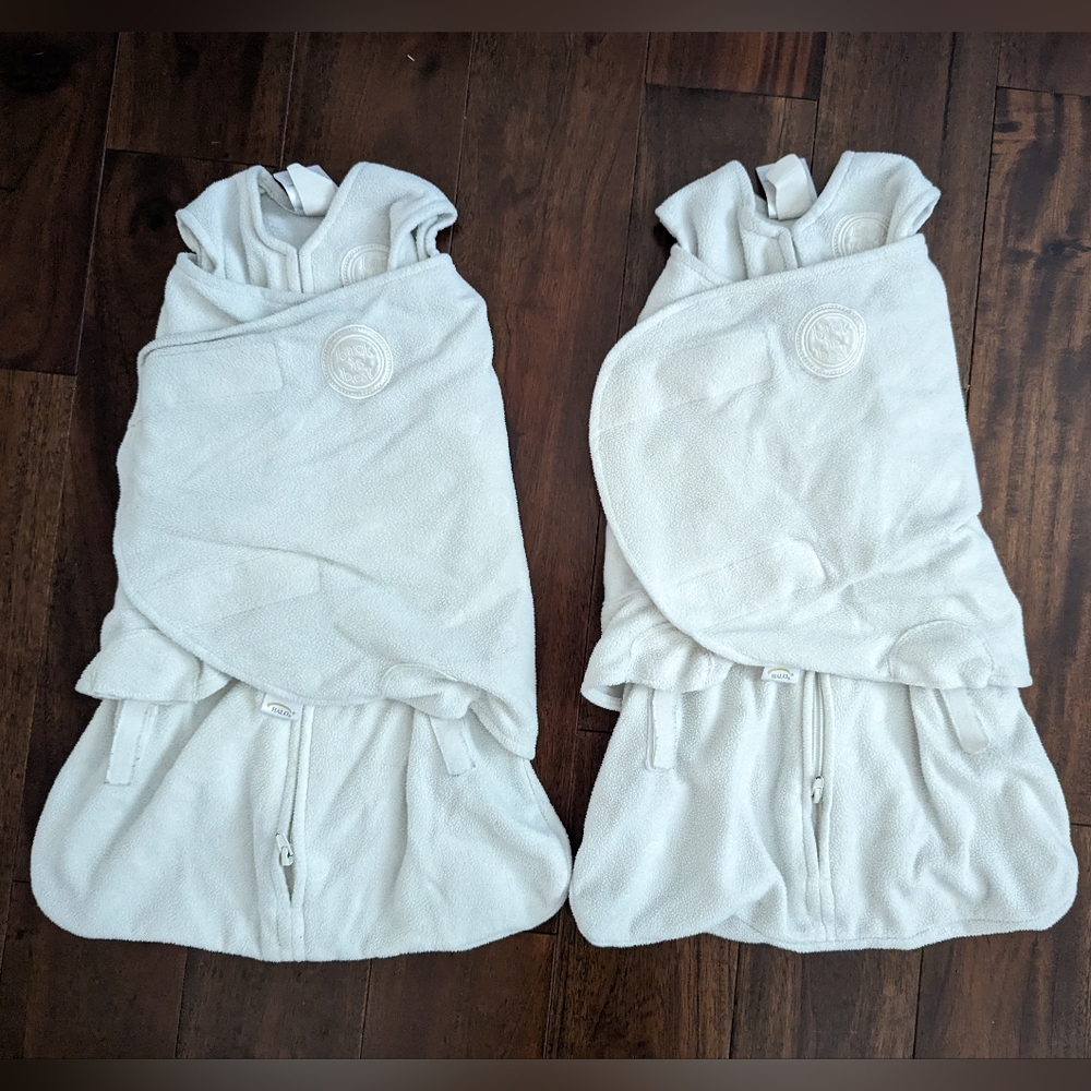 Lot of 2 Halo fleece swaddle sleep sacks